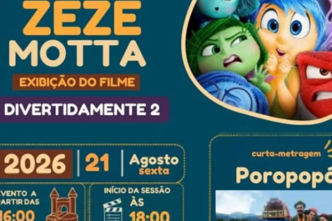 Praça de São Cristóvão, em Cabo Frio, recebe sessão gratuita de cinema com “Divertidamente 2”