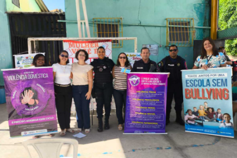 Patrulha Maria da Penha leva conscientização sobre violência contra a mulher a escolas aldeenses