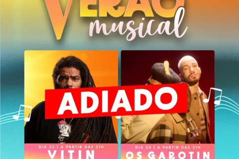Shows do Verão Musical, em Arraial do Cabo, são adiados devido ao mau tempo