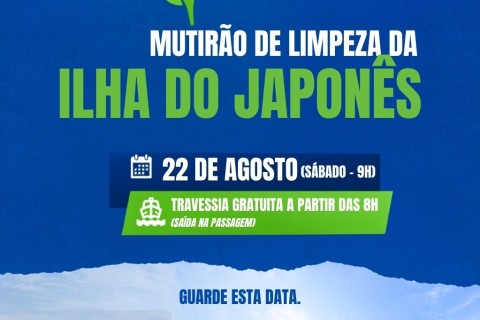 Prefeitura de Cabo Frio realiza grande mutirão de limpeza na Ilha do Japonês, no dia 22 de agosto