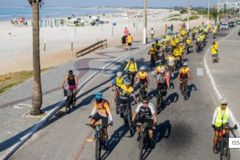 Passeio Ciclístico reúne dezenas de participantes em Cabo Frio; veja as próximas ações do Maio Amarelo
