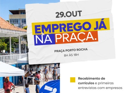 Dia D de oportunidades: Prefeitura de Cabo Frio promove “Emprego Já na Praça” com oferta de serviços e orientação profissional na Praça Porto Rocha