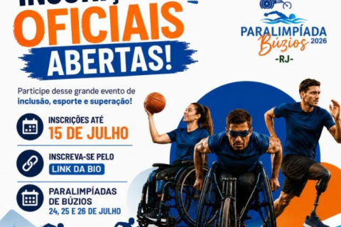 Inscrições para a Paralimpíada Búzios 2026 terminam nesta quarta-feira