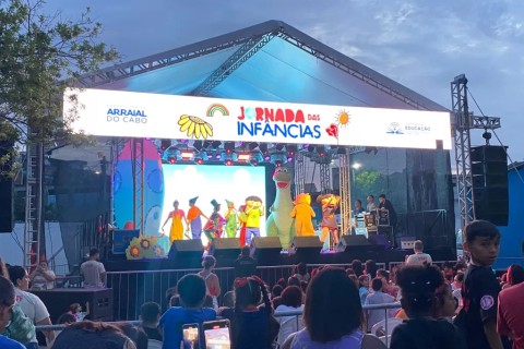 Jornada das Infâncias leva Galinha Pintadinha, Maria Clara e JP e Gato Galáctico a Arraial do Cabo