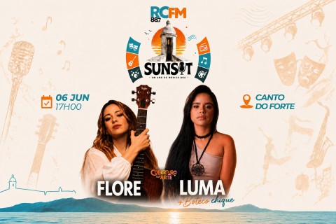 RCFM 88,7 celebra primeiro ano no ar com “Sunset” no Canto do Forte, em Cabo Frio